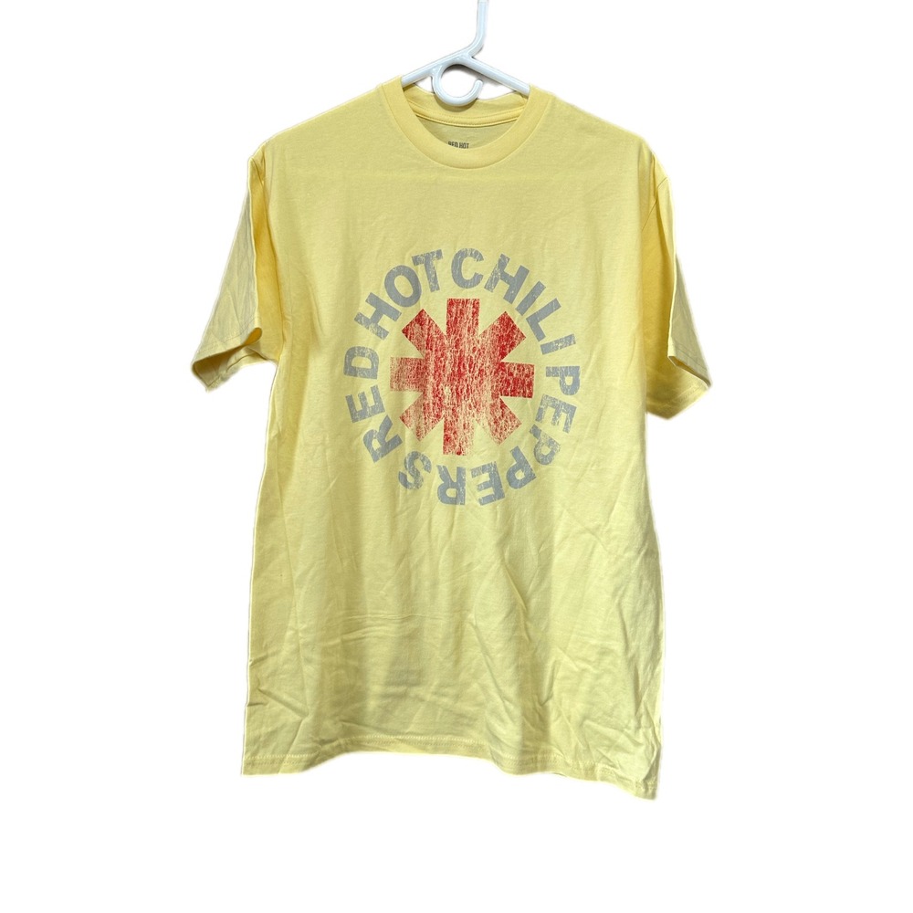 Red Hot Chili‎ Peppers Graphic T Shirt Yellow Cotton MD Band Merch